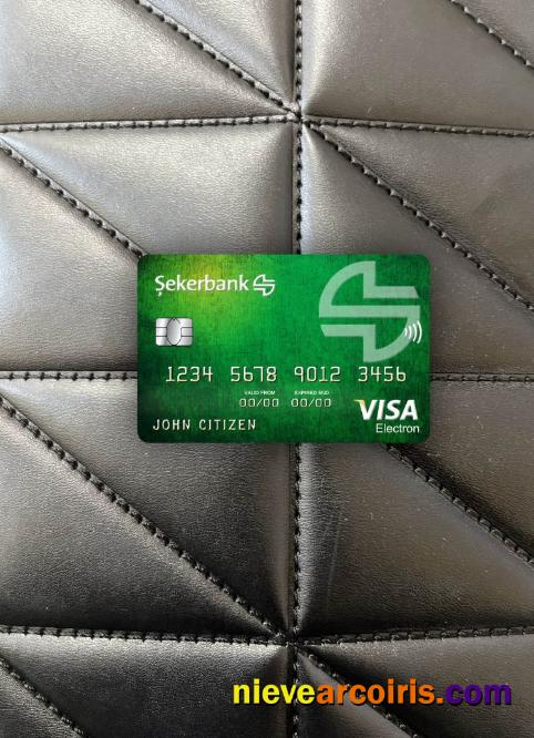 Turkey Sekerbank visa electron card photolook